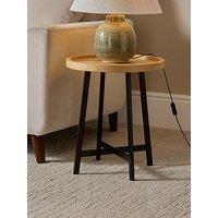 The Very Collection Odette Side Table - Natural/Black - Fsc Certified