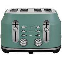 Russell Hobbs Rangemaster Rmcl4S304Mg Classic Toaster In Matt Mineral Green