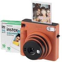 Fujifilm Instax Square Sq1 Instant Camera - Terracotta Orange - Camera + 20 Shot Pack