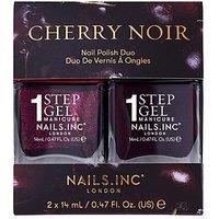 Nails Inc Cherry Noir Nail Polish Duo (Value &Pound;18)