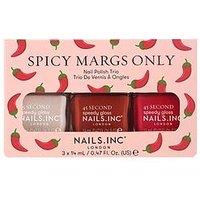 Nails Inc Spicy Margs Only Nail Polish Trio (Value &Pound;27)