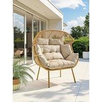 The Very Collection Alma Rattan Love Seat Egg Chair