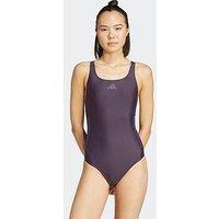 Adidas Womens Swim 3 Stripe Swimsuit - Black