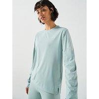 Adidas Womens Running Adi365 Iconic Stripes Long Sleeve T-Shirt - Green