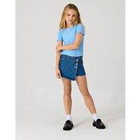 Only Kids Girls Denim Skort - Blue