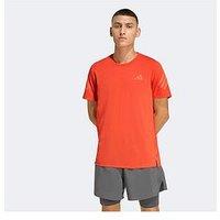 Adidas Mens Running Adi365 Iconic Stripes T-Shirt - Orange