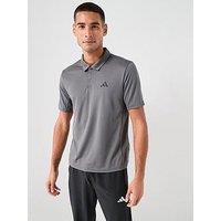 Adidas Mens Training Workout Essentials Polo Shirt - Grey
