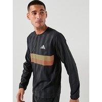 Adidas Mens Running Adi365 Seasonal Crew Long Sleeve Top - Black