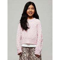Name It Girls Open Knit Jumper - Light Pink