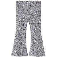 Name It Mini Girls Leopard Heart Flare Sweat Trousers - Light Purple