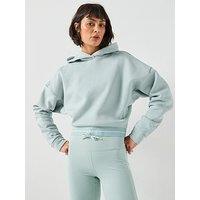 Adidas Womens Training Hyperglam Linear Overhead Hoodie - Green