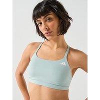 Adidas Womens Training Workout Essentials Light Support Bra - Green