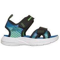 Skechers Toddler Microspec Splash Sandal - Blue