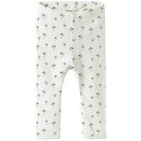 Lil Atelier Baby Girls Floral Leggings - Light Cream