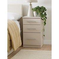 The Very Collection Prague Graduated Bedside Cabinet - Oatmeal