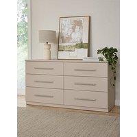 Very Home Prague 6 Drawer Chest - Oatmeal