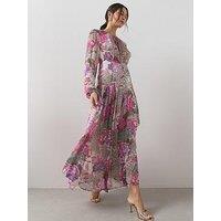 The Very Collection Floral Georgette Button Through Midaxi Dress - Print