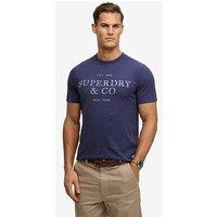 Superdry 1954 Company Print Relaxed Fit T-Shirt - Blue