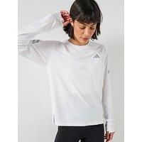 Adidas Womens Running Adi365 Iconic Stripes Long Sleeve T-Shirt - White