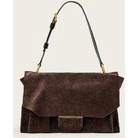 Allsaints Ursa Suede Satchel Boot - Brown