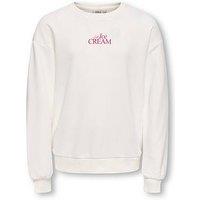 Only Kids Girls Ice Cream Back Print Sweat - White