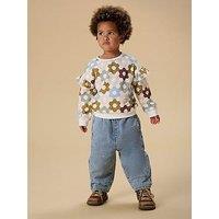 Lil Atelier Mini Girls Wide Leg Jeans - Blue