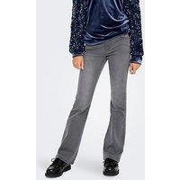 Only Kids Girls Royal Flare Jeans - Dark Grey