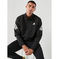 Adidas Mens Running Adi365 Iconic Stripes Jacket - Black