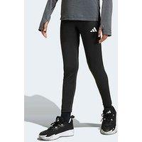 Adidas Junior Girls Train Essentials 3-Stripe Tights - Black