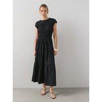 The Very Collection Gathered Detail Cinched Midaxi Dress - Black