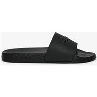 Superdry Premium Graphic Pool Slides - Black