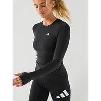 Adidas Power Essentials Workout Contour Long Sleeve Top - Black