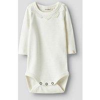 Lil Atelier Baby Girls Long Sleeve Bodysuit - Light Cream