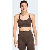 Adidas Womens Training Workout Essentials Light Support Bra - Brown