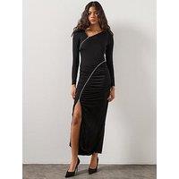 Allsaints Elsie Zipper Dress - Black