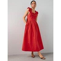 The Very Collection Ruffle Strap Detail Midaxi Dress