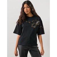 Allsaints Ouros Amelie Tee - Black