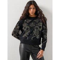 Allsaints Cecile Pippa Sweat - Black