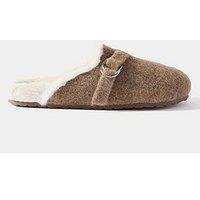 Mint Velvet Felt Clog Slipper - Brown