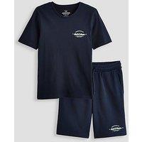 Jack & Jones Junior Boys Brandon T-Shirt & Shorts Set - Navy