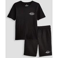 Jack & Jones Junior Boys Brandon T-Shirt & Shorts Set - Black