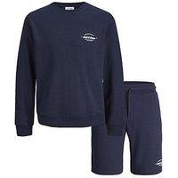 Jack & Jones Junior Boys Brandon Sweat Shorts Set - Navy