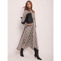 Mint Velvet Grey Geo Print Dress - Cream