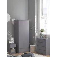 Very Home Bailey Kids 2 Door Wardrobe, Chest & Bedside Bedroom Package - Fsc Certified
