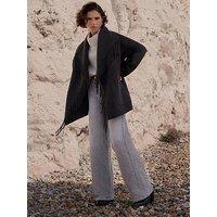 Mint Velvet Hand Finished Tassel Coat - Grey