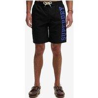 Superdry Logo 19" Board Shorts - Black
