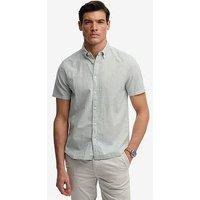 Superdry Classic Seersucker Short Sleeve Shirt - Green