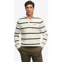 Superdry Vintage Athletic Stripe Rugby Shirt - White