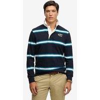 Superdry Vintage Athletic Stripe Rugby Shirt - Navy