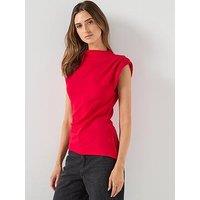 Vero Moda Mille Sleeveless Shoulder Pad Top - Red